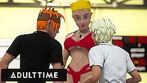 ADULT TIME - Big Titty Hentai Gym Teacher Shows The Class How To Give Head