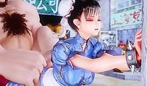 Adult Cartoon: Street FigtherChun Li Winning